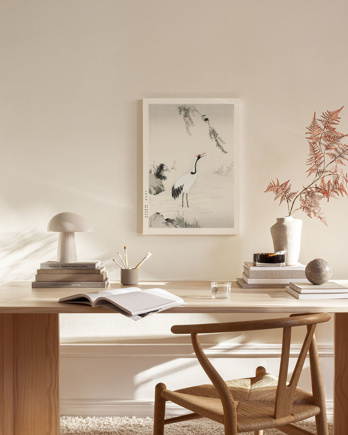 Kano Motonobu - Japanese Crane Canvas print