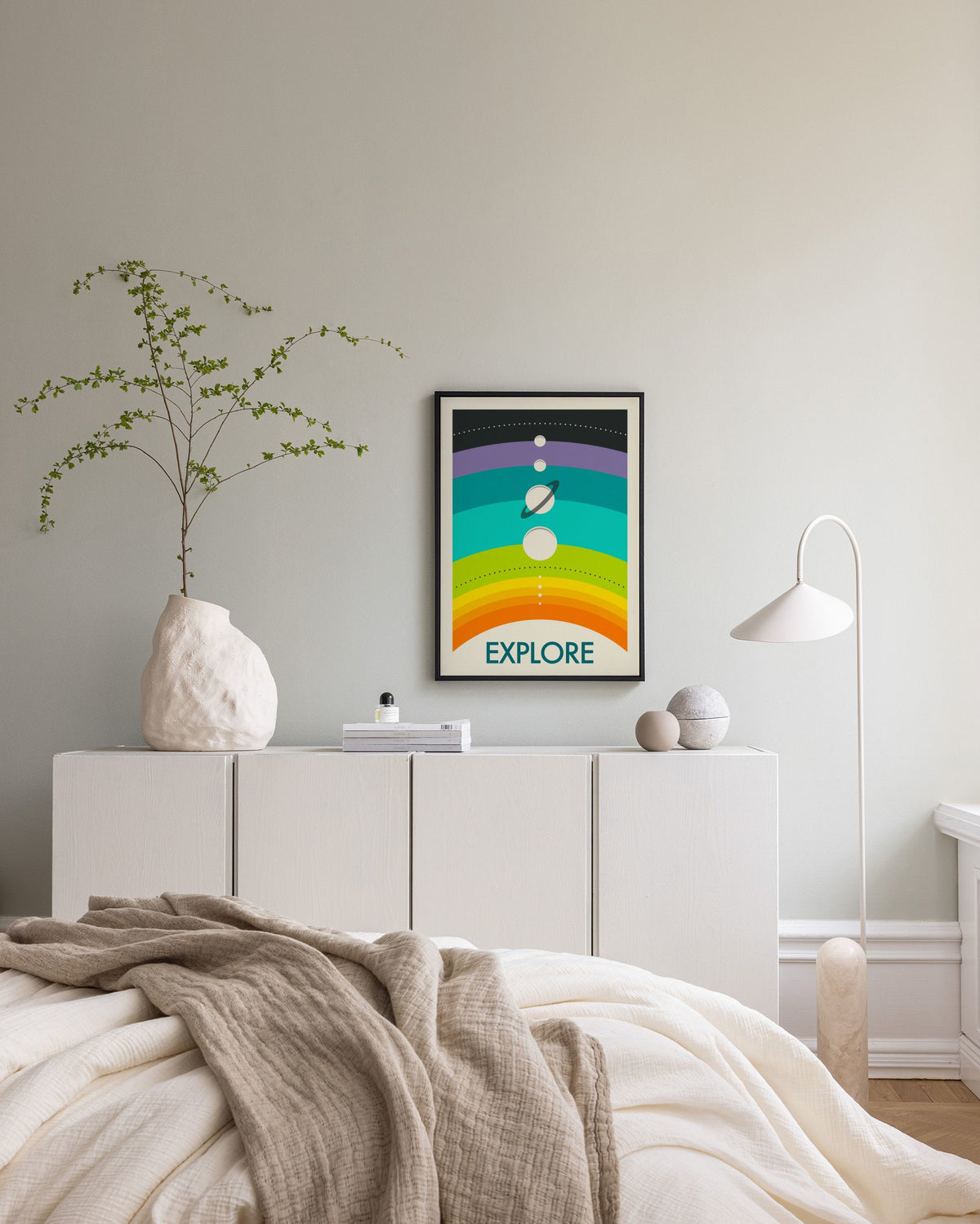 Jazzberry Blue - Rainbow Solar System Canvas print