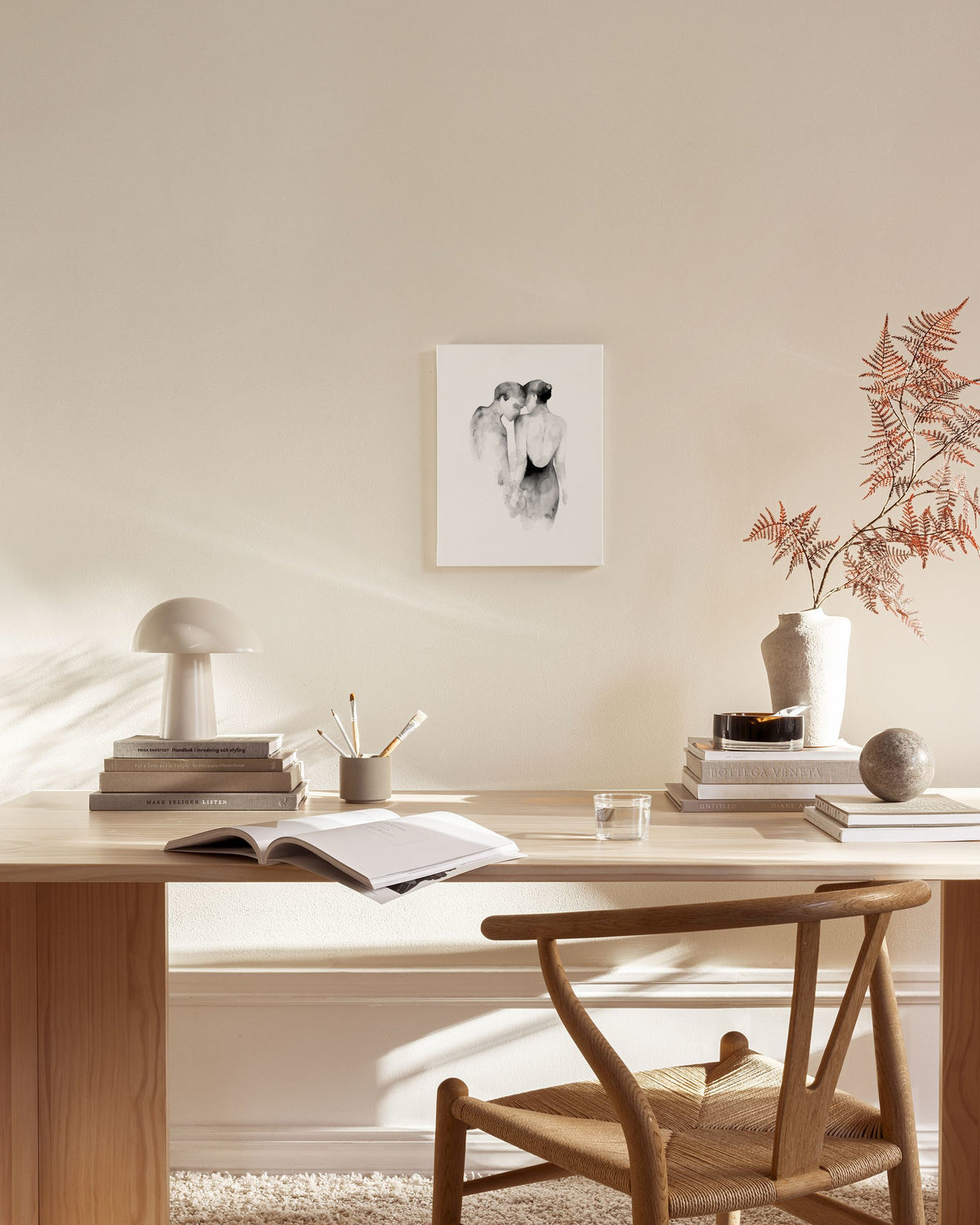 Watercolor Couple Canvas print