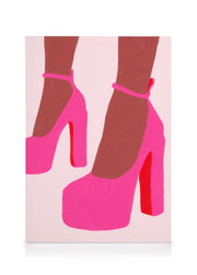 Pink High Heels Canvas print