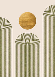 Green & Gold No2 Print