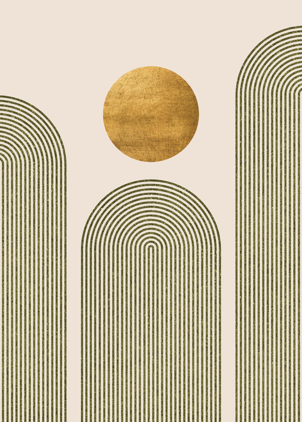 Green & Gold No2 Print