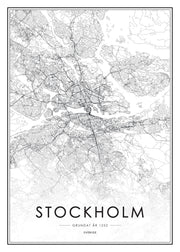 Stockholm Map, Print