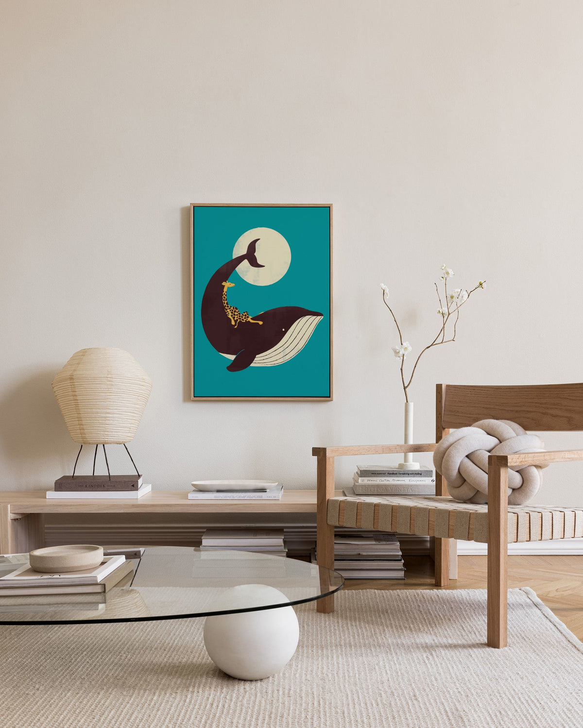 The Giraffe and the Whale Canvas print