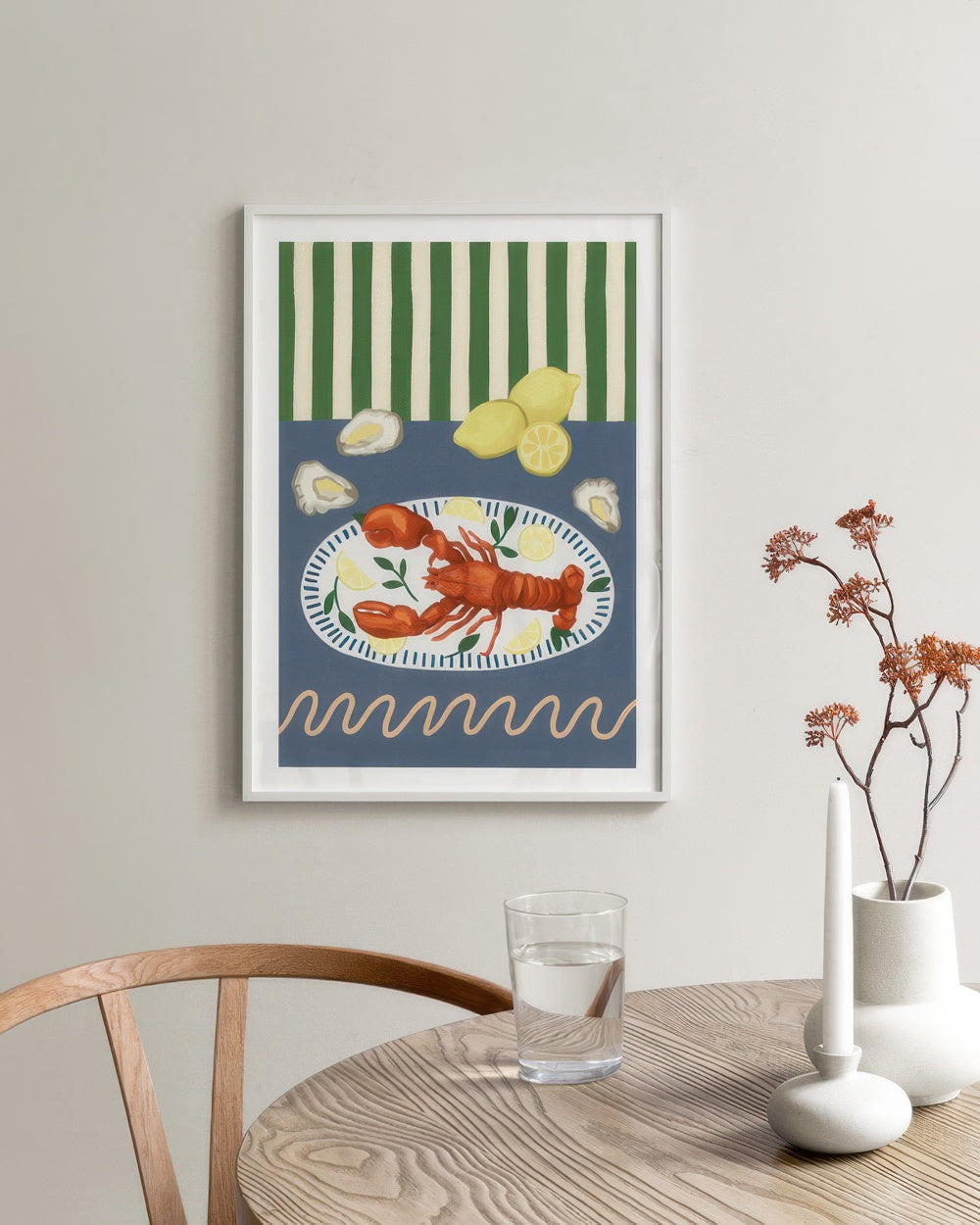 Lobster Plate Print