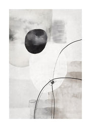 Painted Monochrome Shapes No2 Print