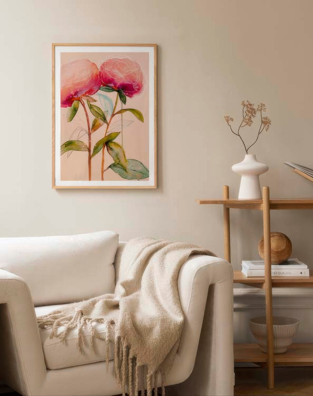 Leigh Viner - Artsy Peonies No2 Print