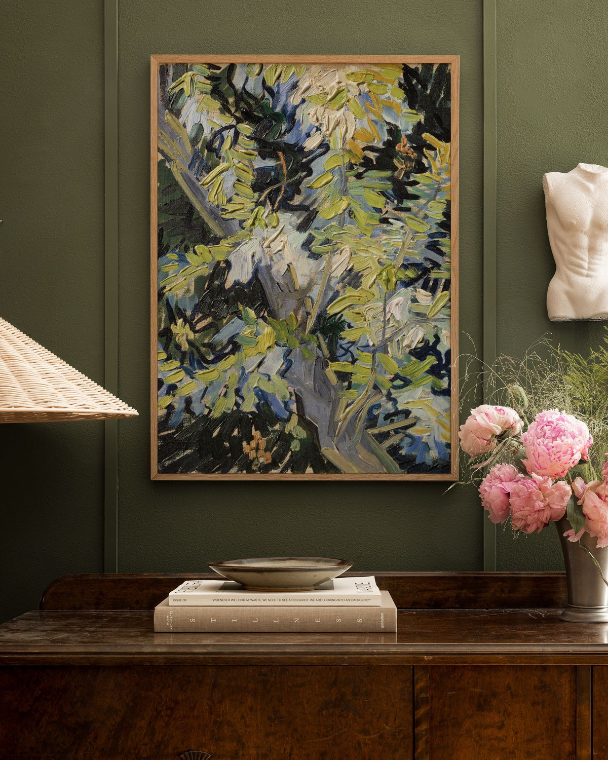 Van Gogh - Blossoming Acacia Branches Print