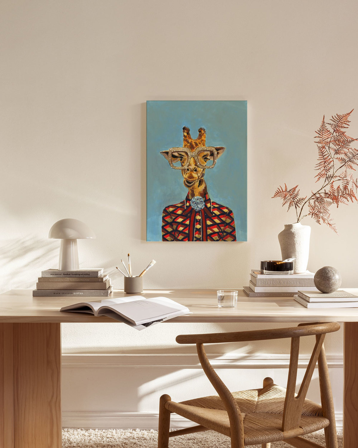Heather Perry - Artsy Giraffe Canvas print