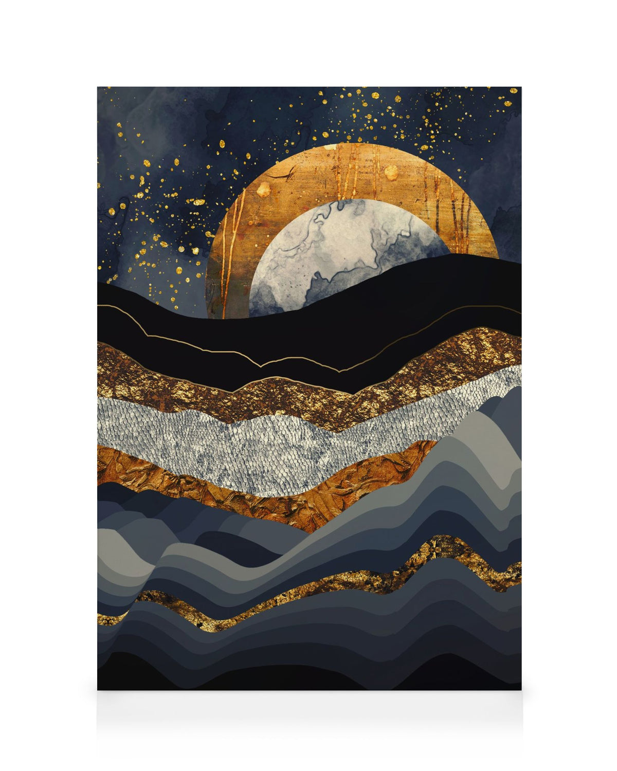 SpaceFrog Designs - Metallic Mountains Canvas print