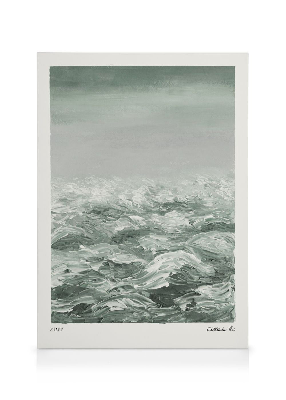 Waves in Green Canvas print