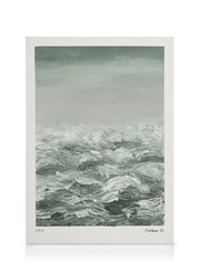 Waves in Green Canvas print