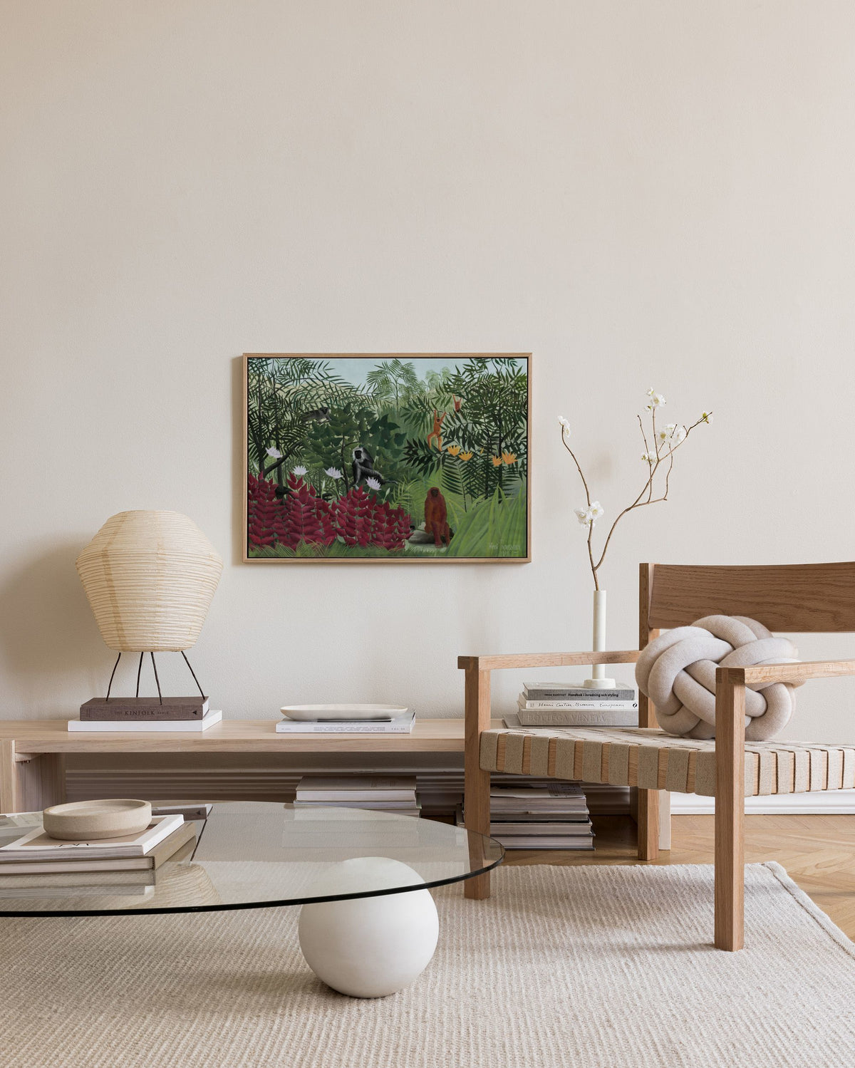 Rousseau - Tropical Forest with Monkeys Canvas print