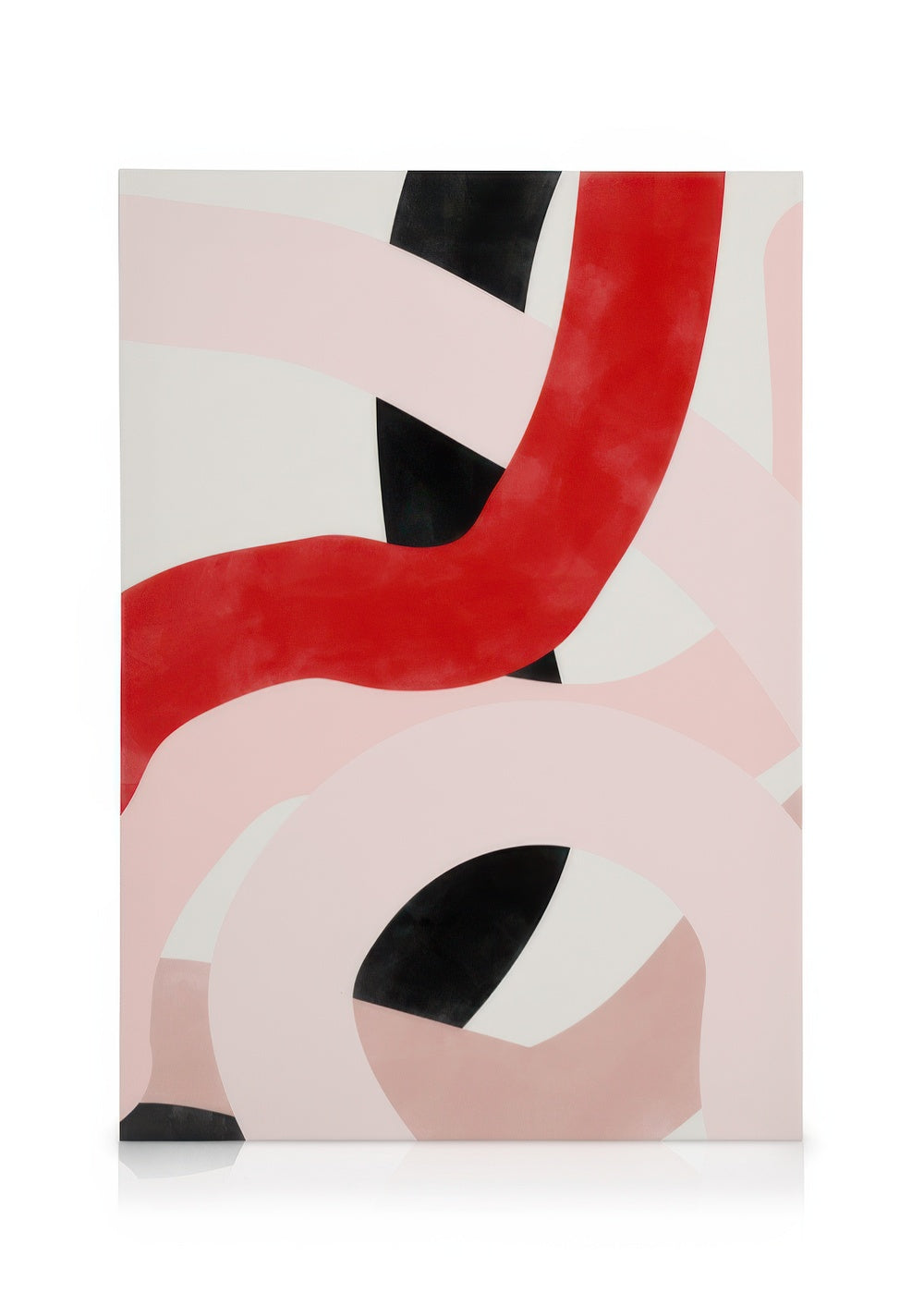 The Print Republic - Red & Pink Abstract Shapes Canvas print