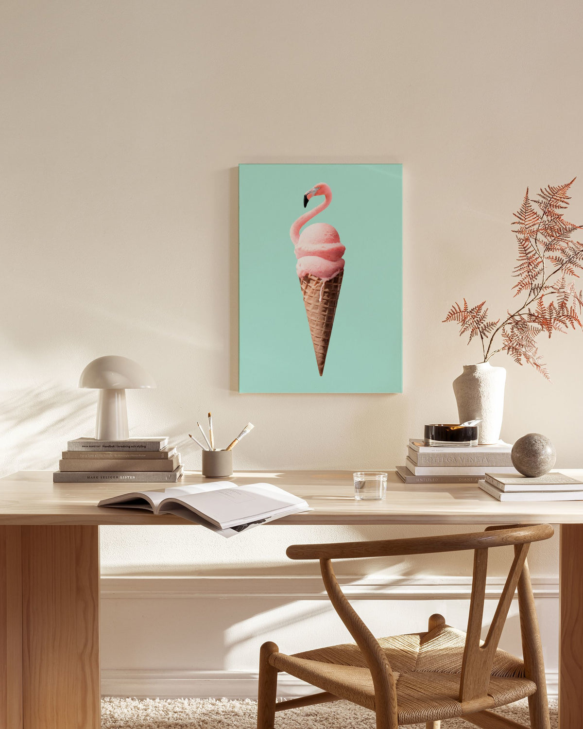 Jonas Loose - Flamingo Cone Canvas print