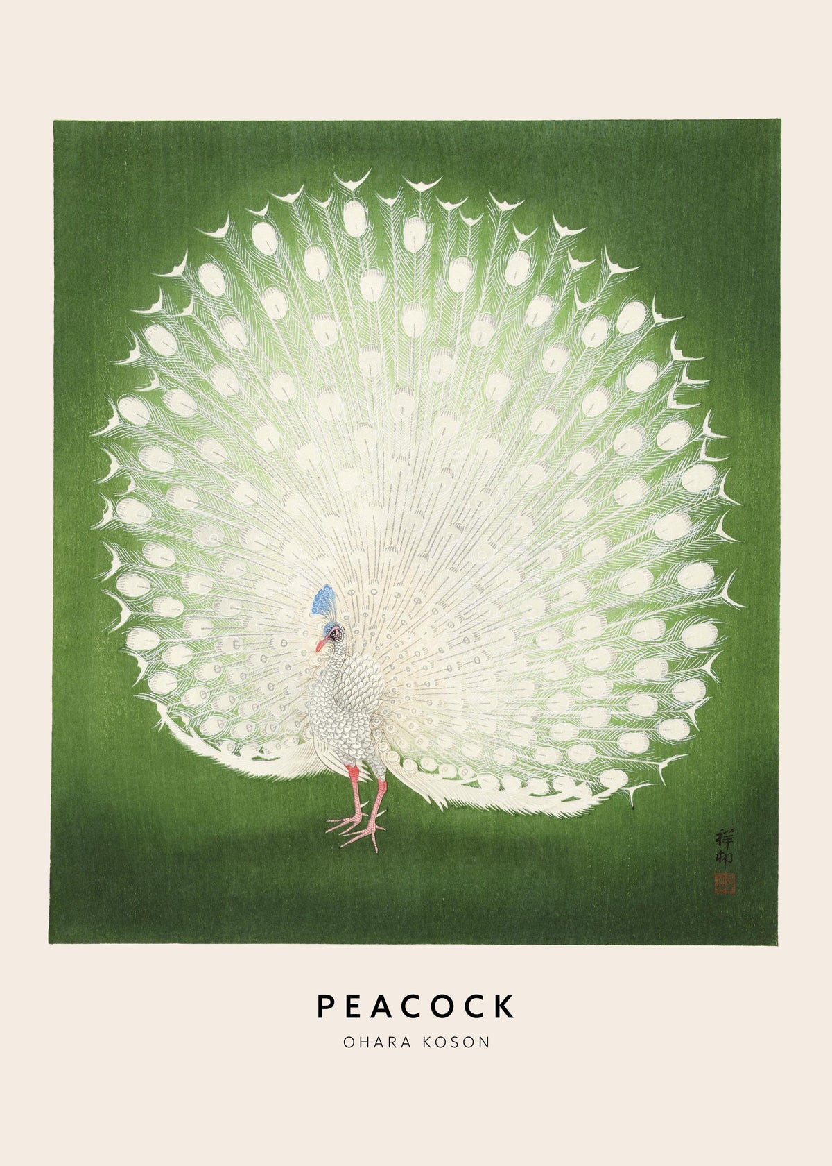 Ohara Koson - Peacock Print