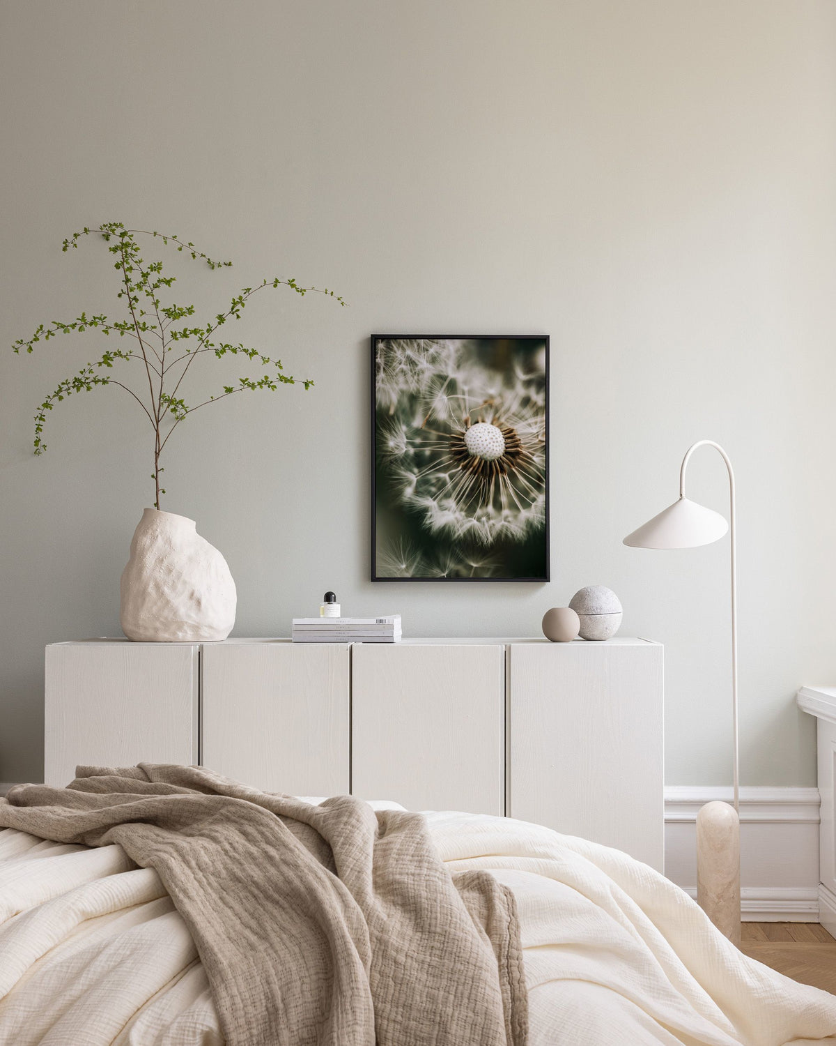 Dandelion in Green Canvas print
