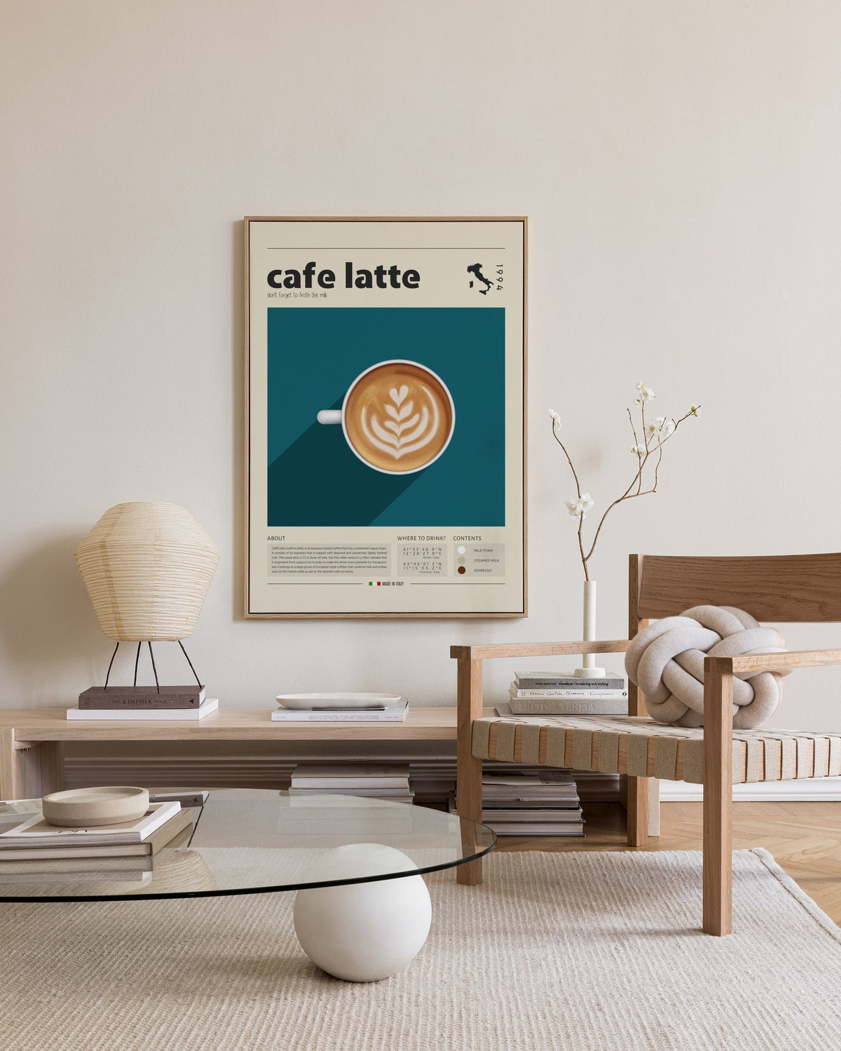 Cup of Cafe Latte Canvas print