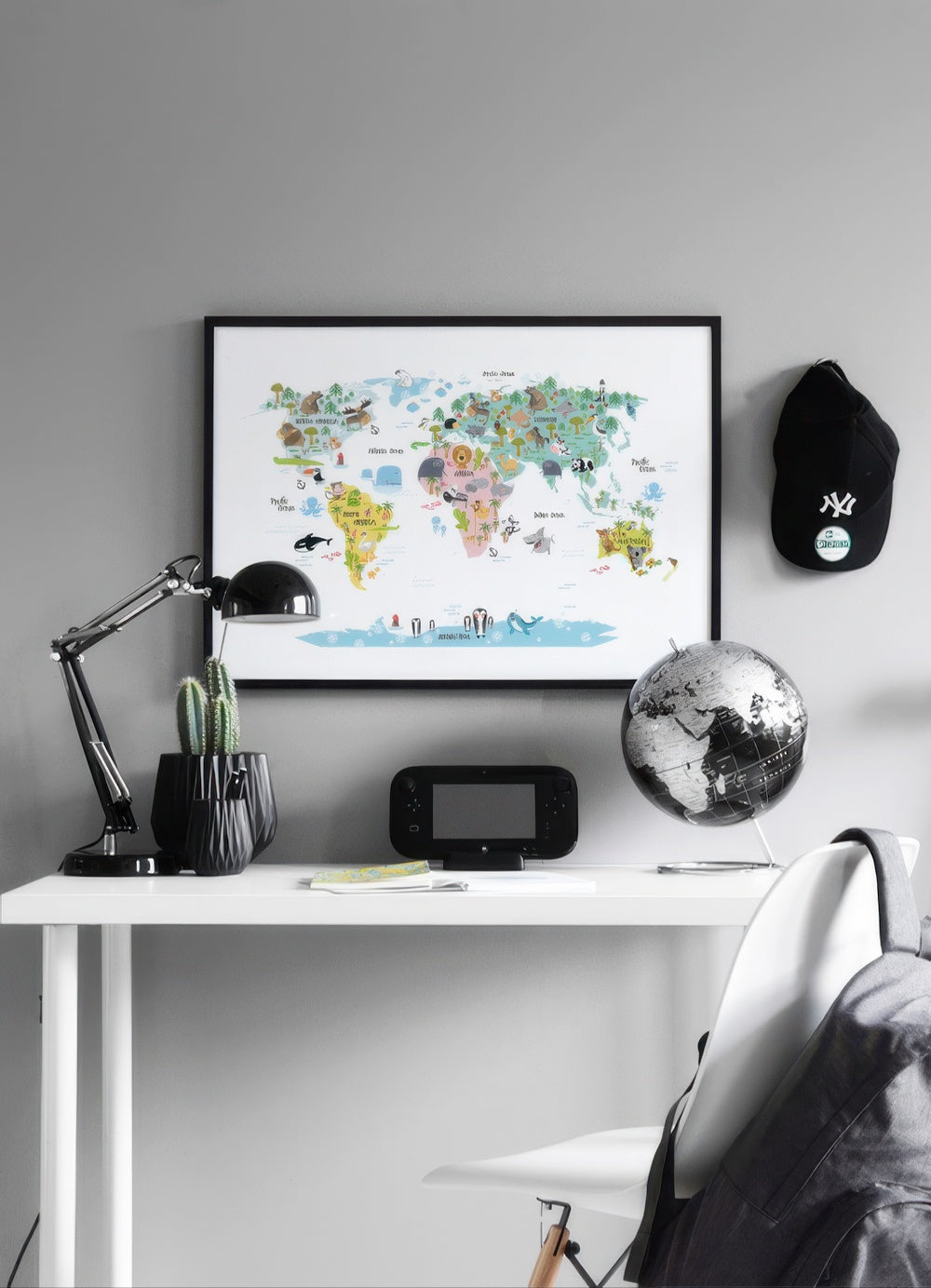 World Map Animals, Print