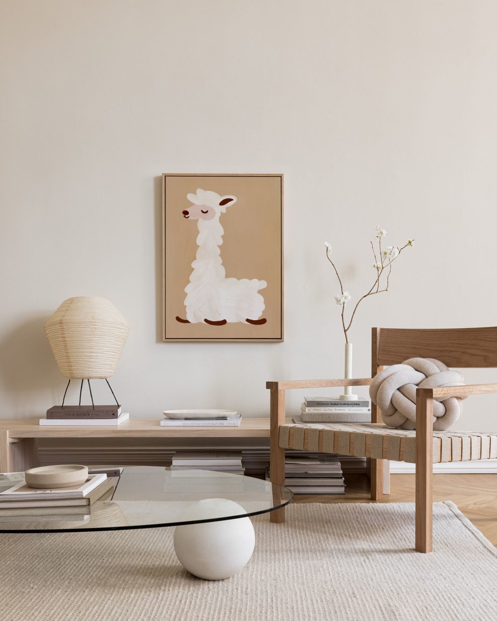 Lazy Lama Canvas print