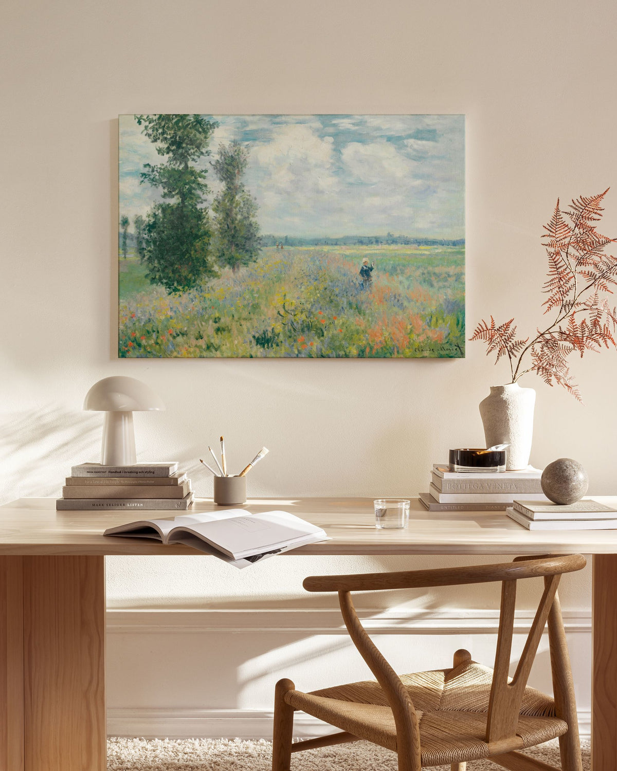 Monet - Poppy Fields near Argenteuil Canvas print