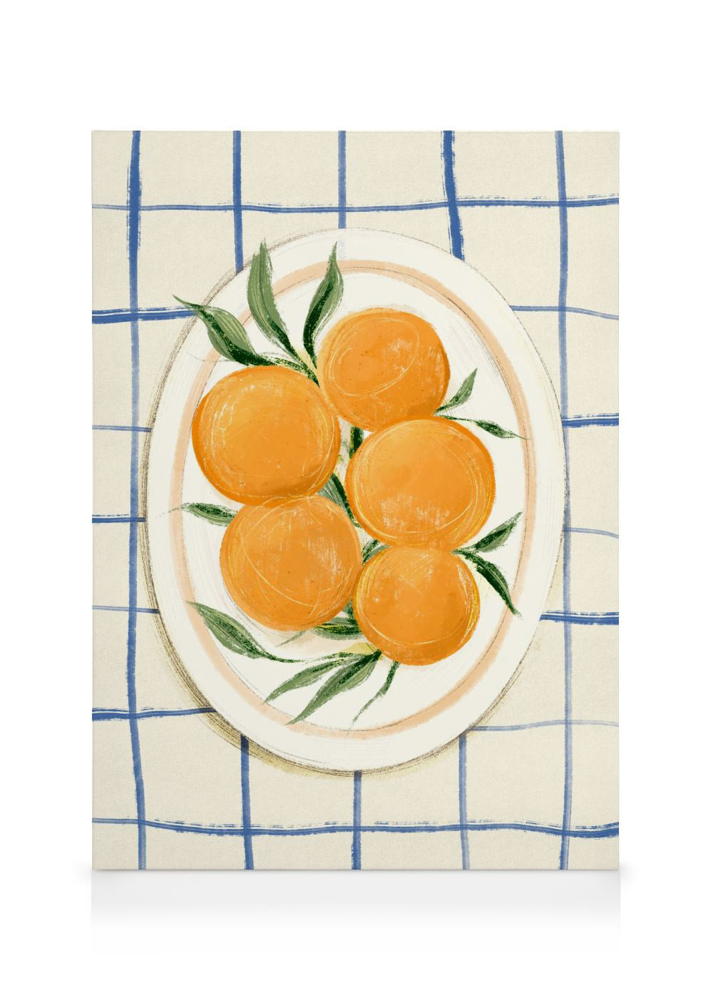 Citrus on Checkers Canvas print