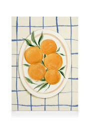 Citrus on Checkers Canvas print