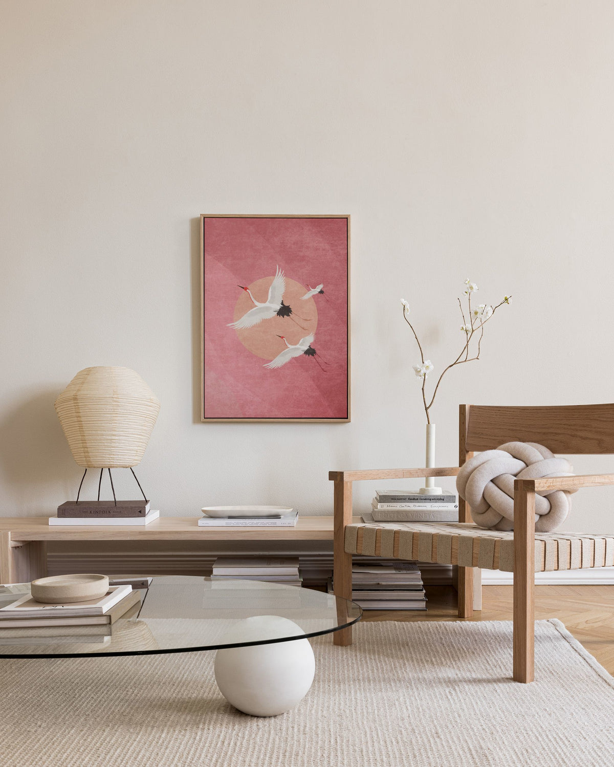 Flying Cranes Canvas print