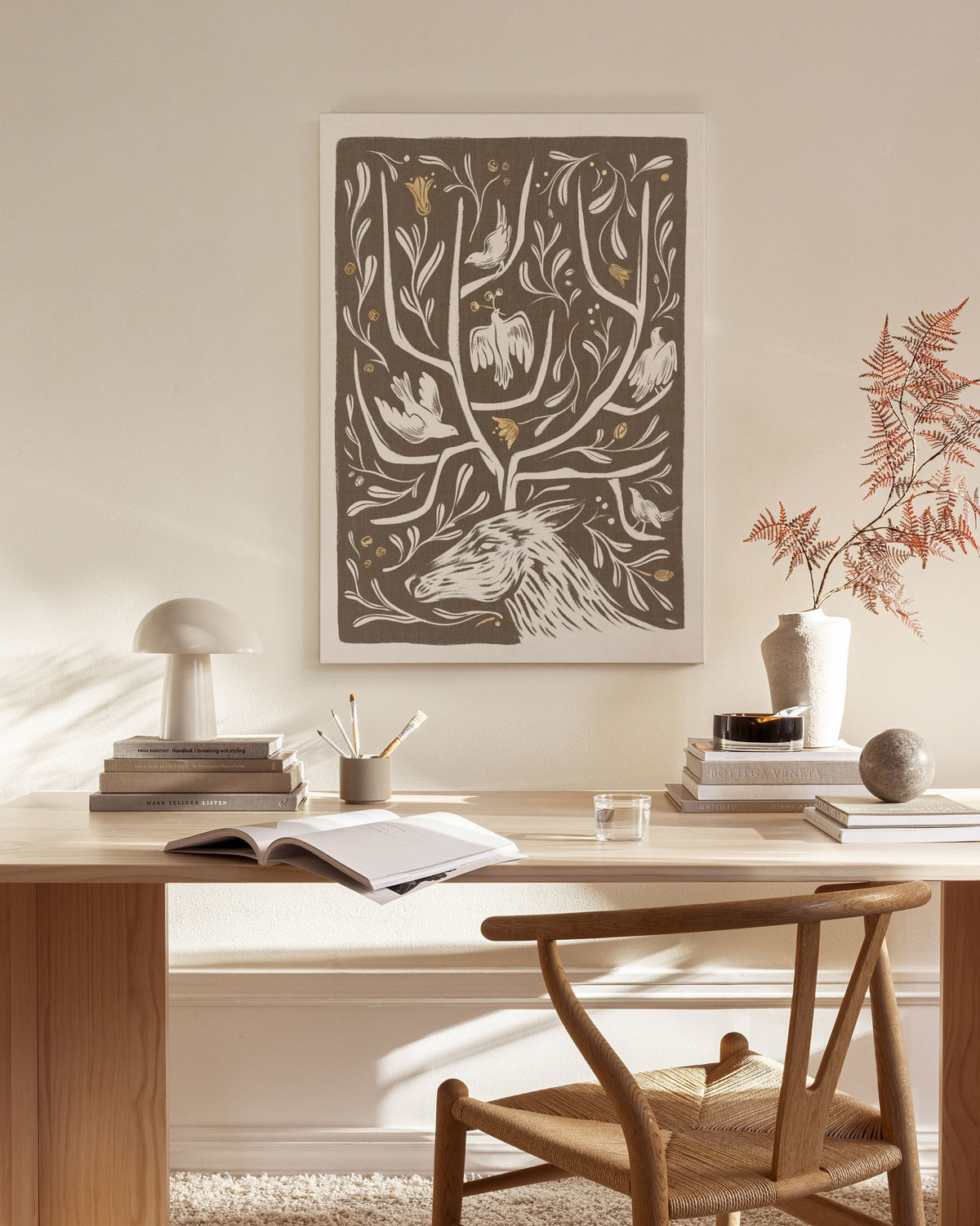 Antler Garden Canvas print