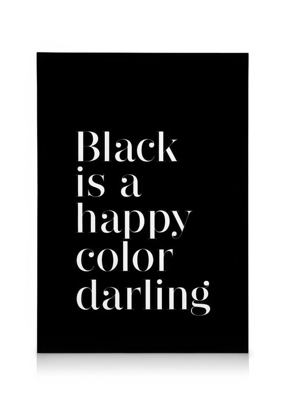 Black is a Happy Color Canvas print