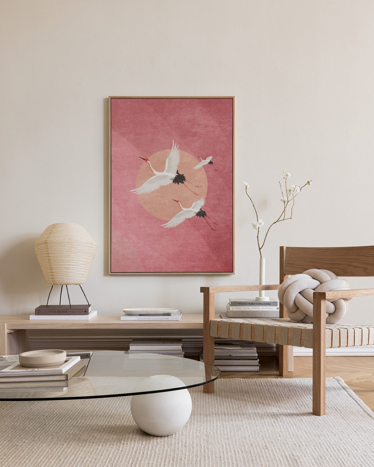 Flying Cranes Canvas print