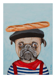 Coco De Paris - French Pug Print