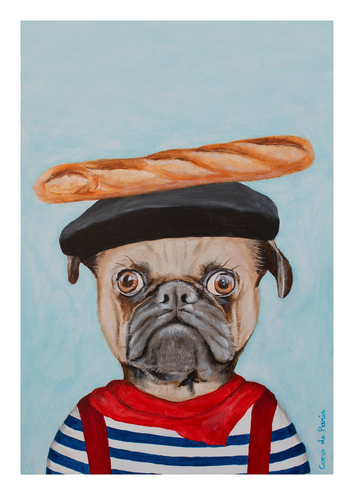 Coco De Paris - French Pug Print