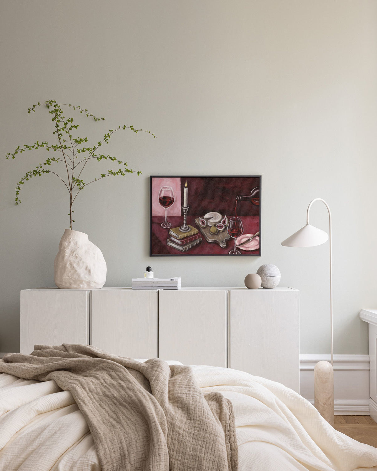 Bordeaux Table Canvas print
