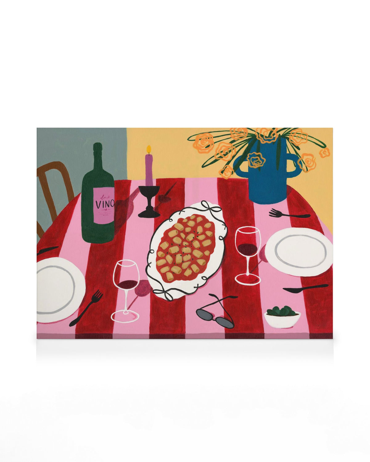 Girl Dinner Canvas print