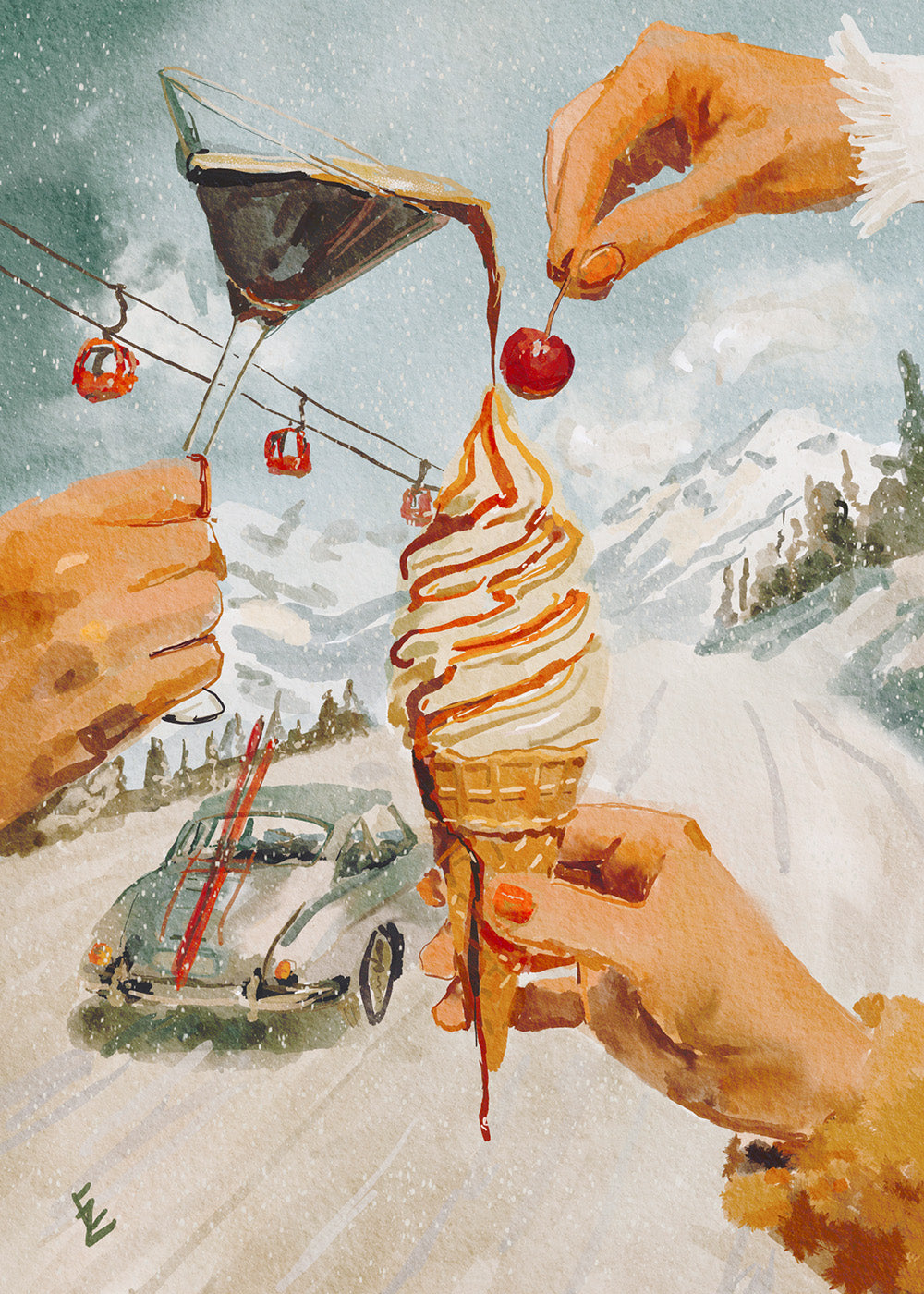 Ekaterina Zagorska - Vanilla Ice Print