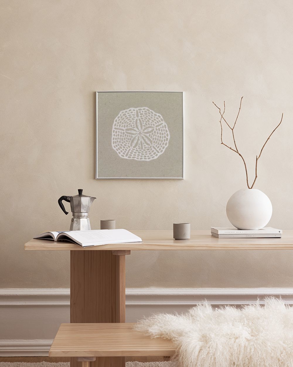 Linocut Sand Dollar Print