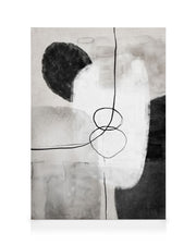 Painted Monochrome Shapes No1 Canvas print