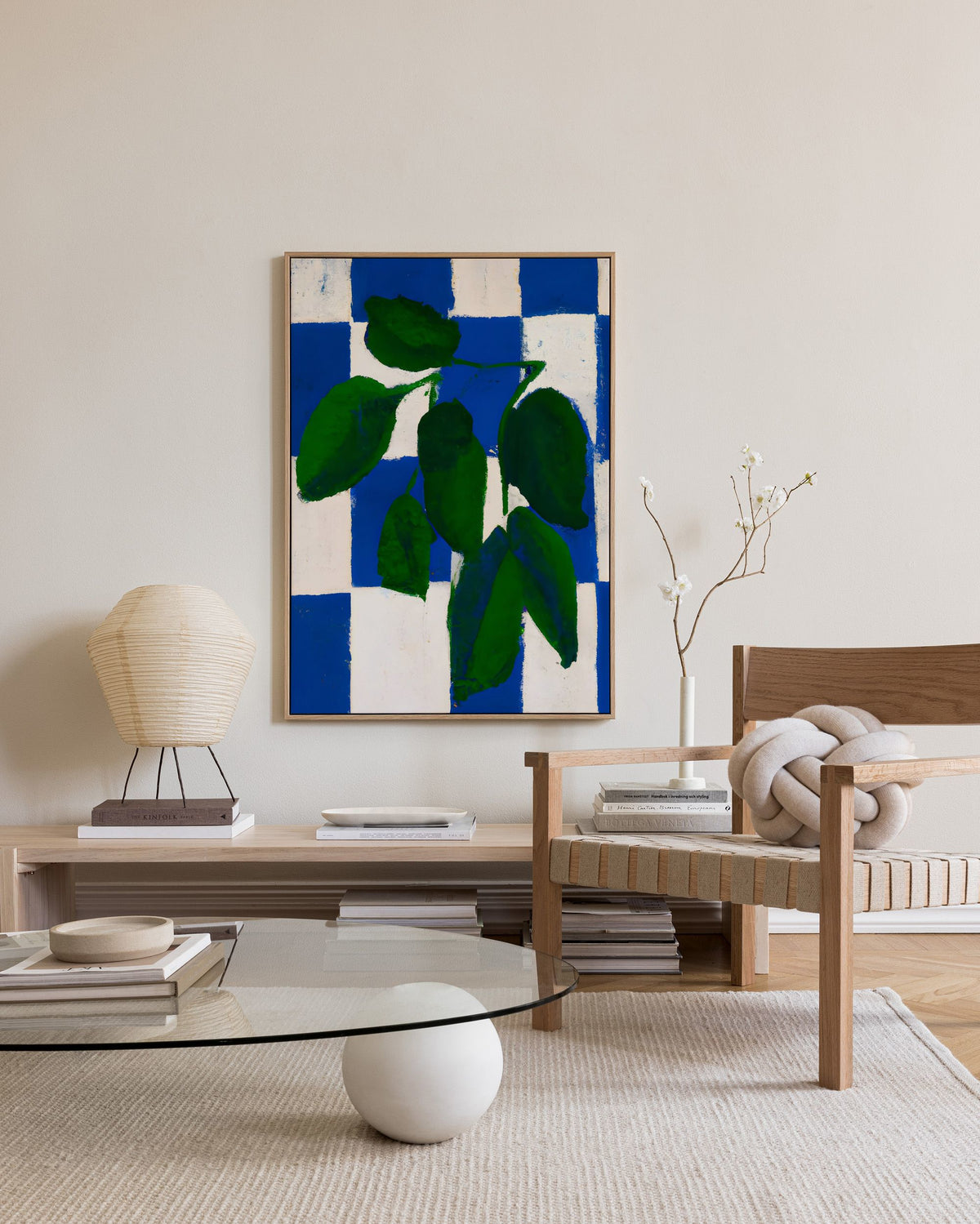 Merel Takken - Checkered Greenery Canvas print