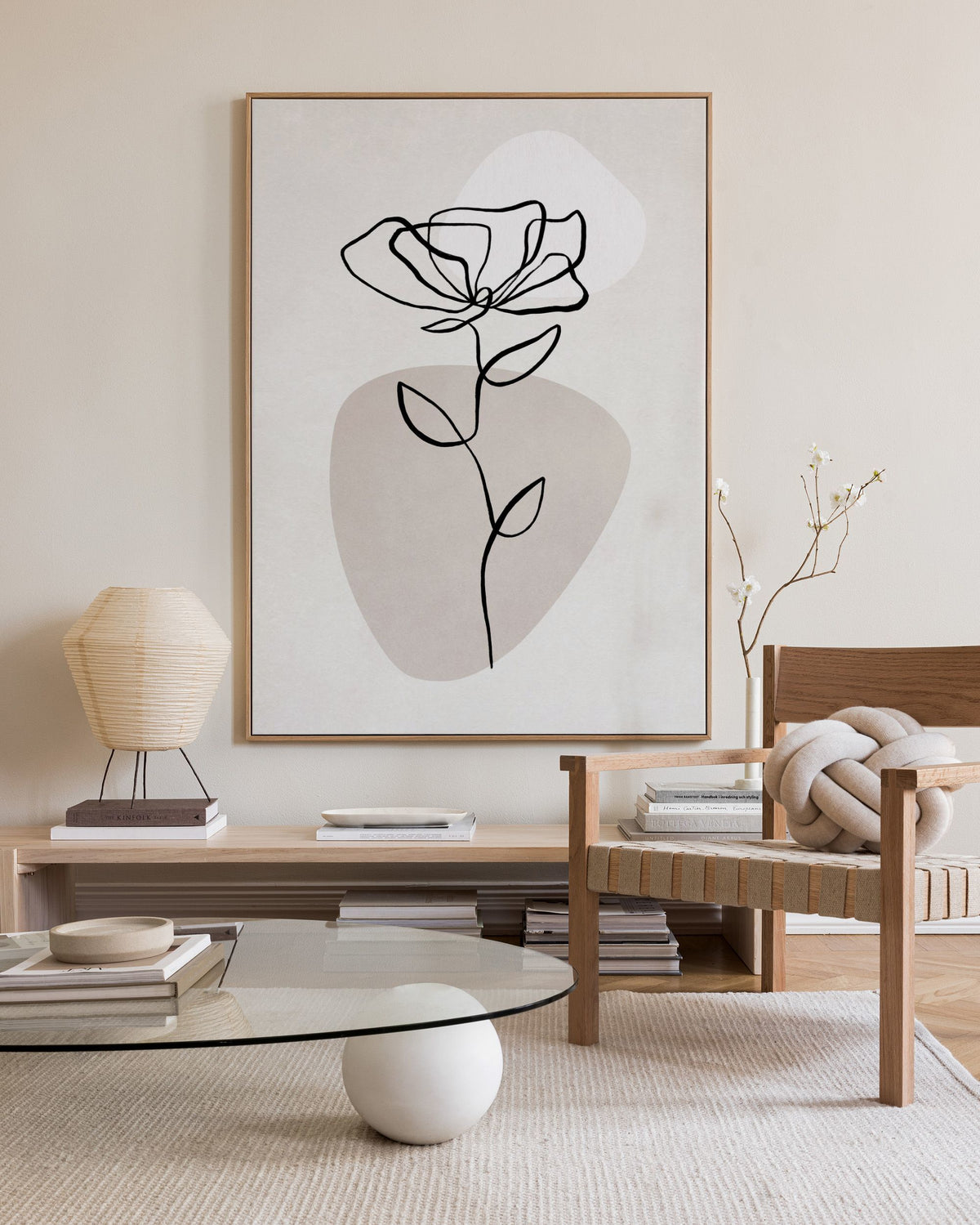 Botanical Lines No1 Canvas print