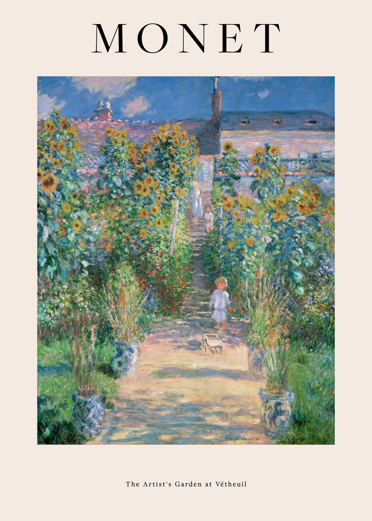 Monet - The Artist's Garden at Vétheuil Print