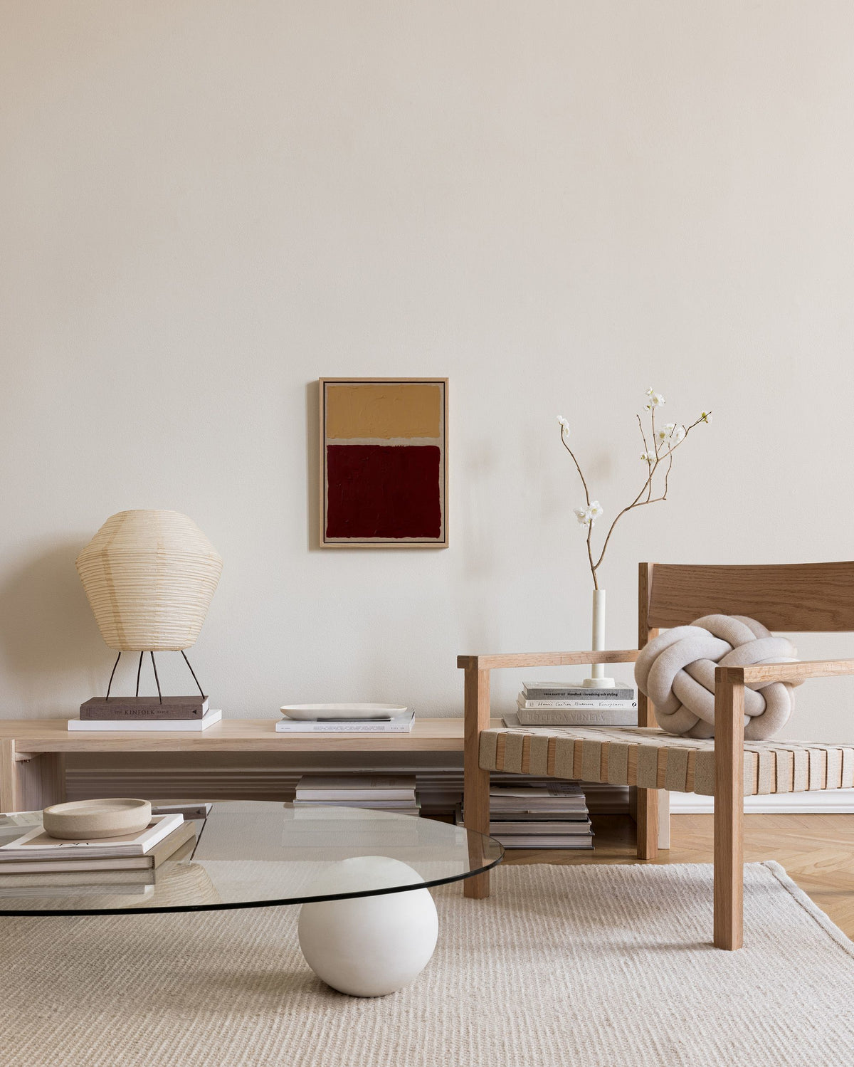Ochre Versus Oxblood Canvas print