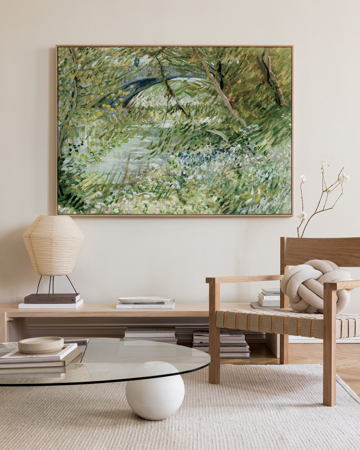 Van Gogh - River Bank in Springtime Landscape Canvas print