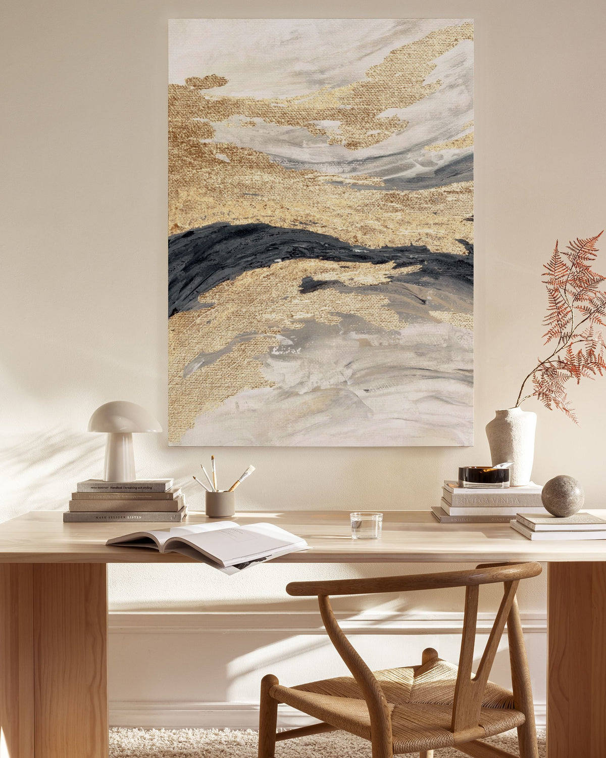 Gold Wave No1 Canvas print