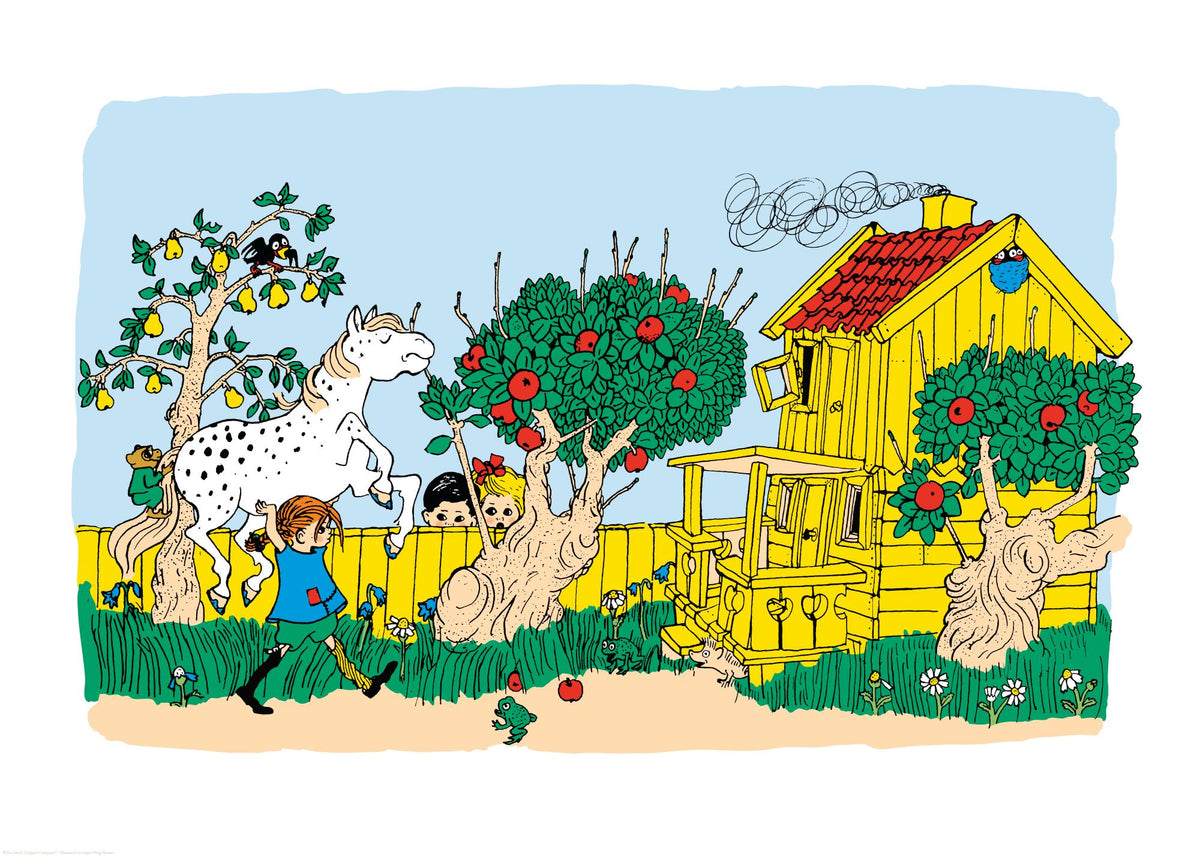 Pippi Longstocking and Villa Villekulla Print