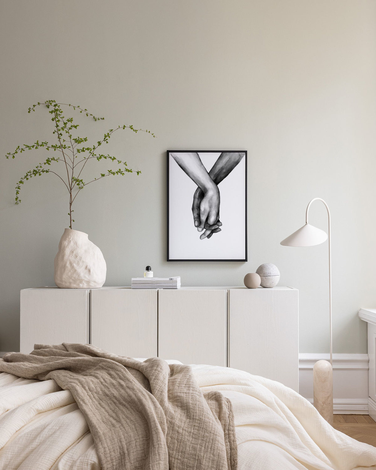 Watercolor Hands No1 Canvas print