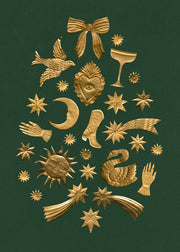 Golden Ornaments Print