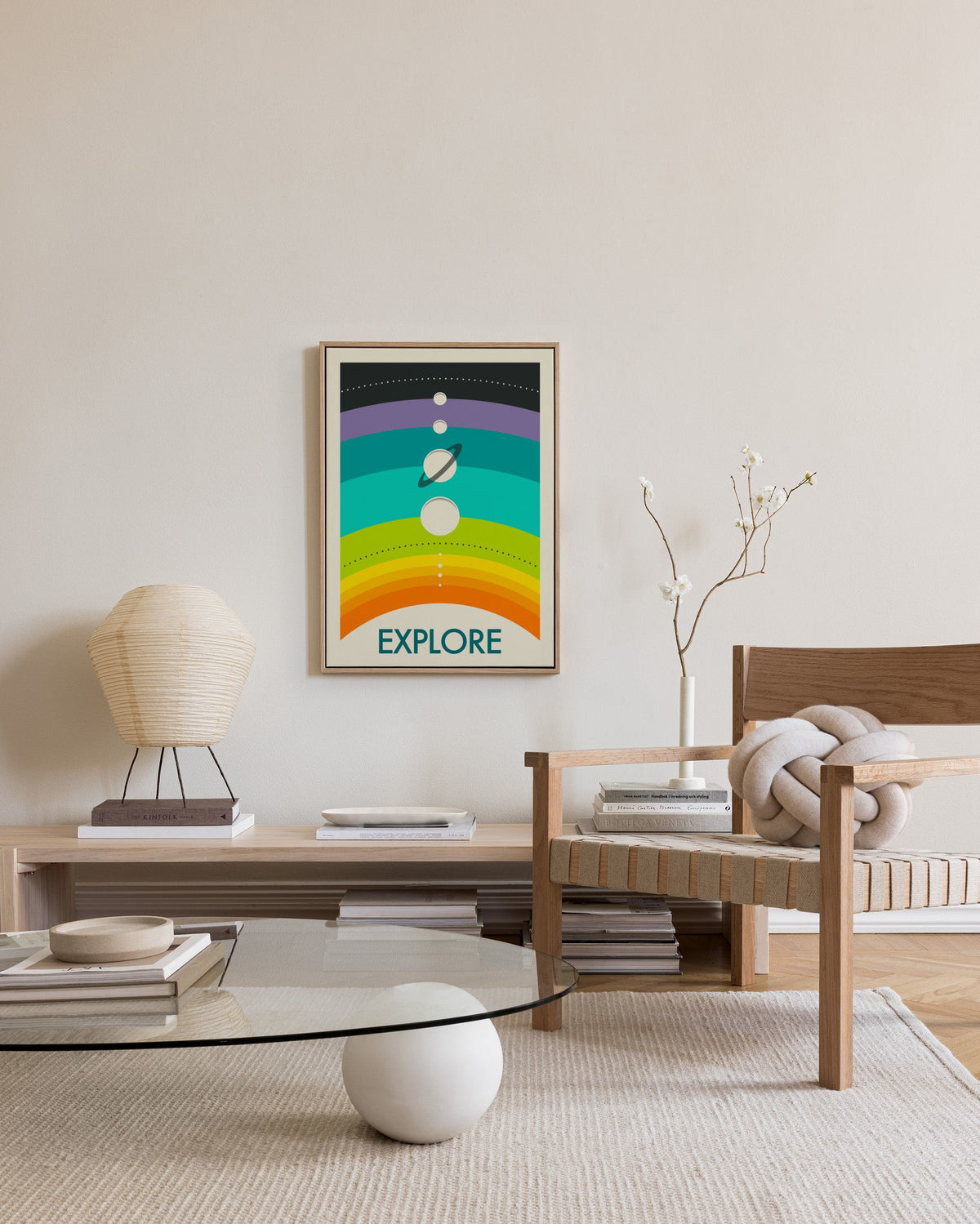 Jazzberry Blue - Rainbow Solar System Canvas print
