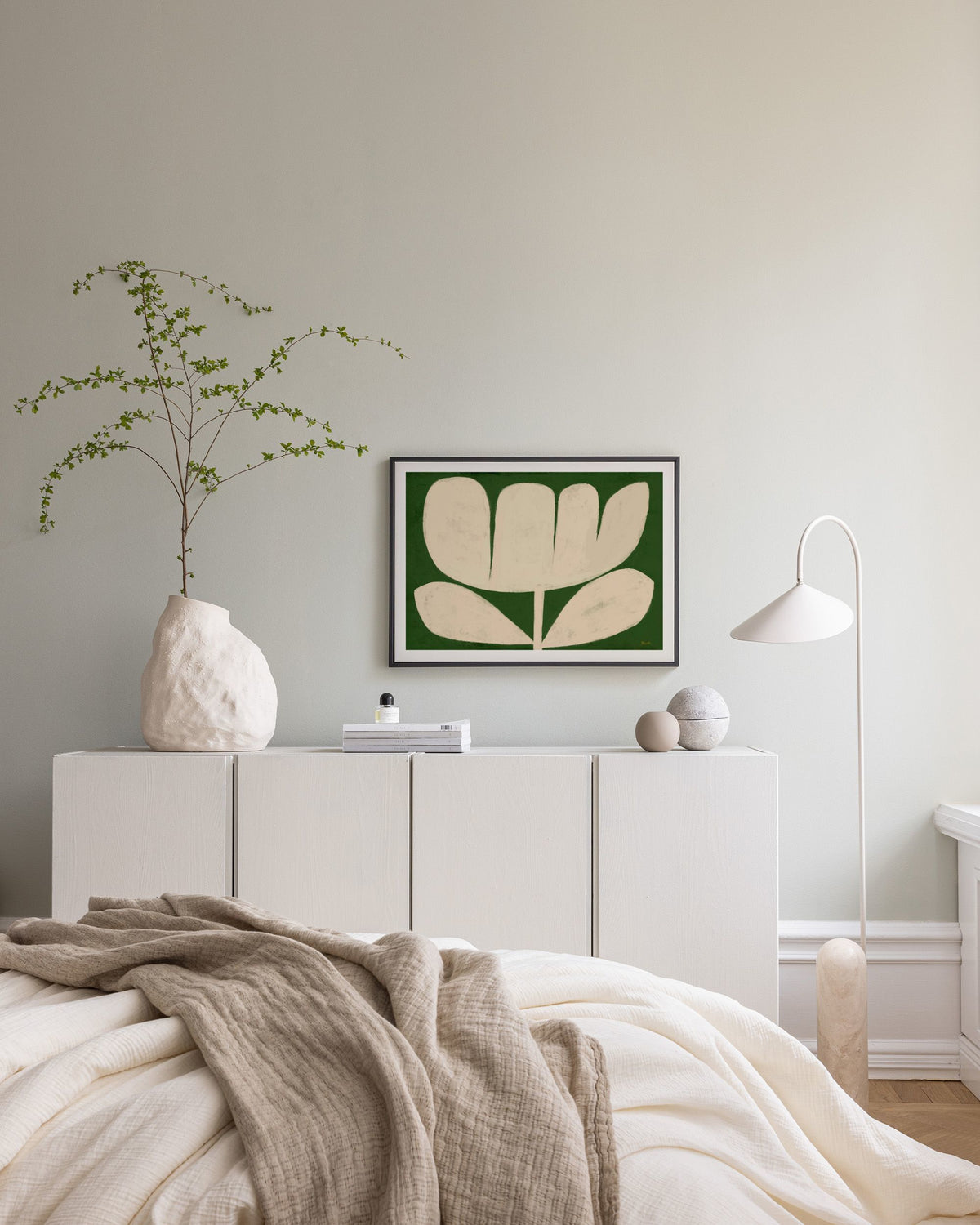 Marco Marella - Flower on Green Canvas print