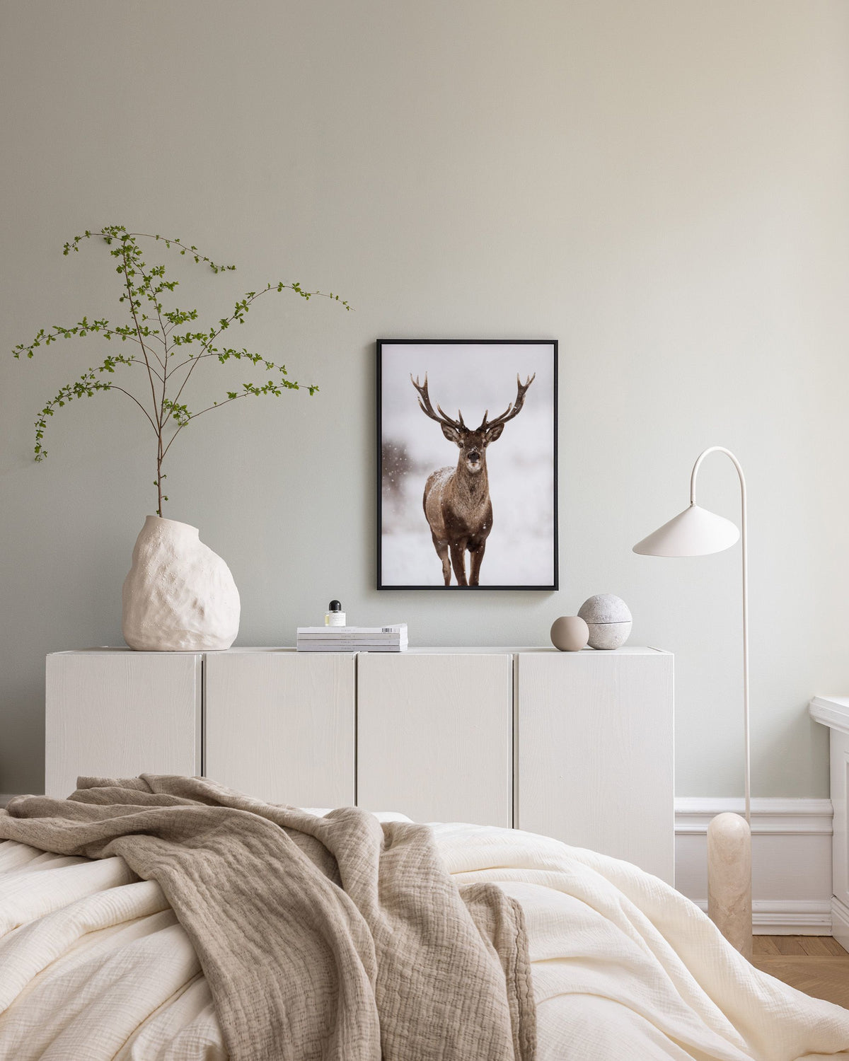 Deer Winter Landscape Canvas print